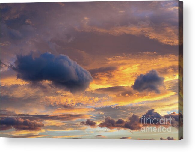 Clouds Acrylic Print featuring the photograph In the sea of clouds 1 by Adriana Mueller