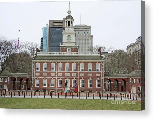 George Washington Acrylic Print featuring the photograph Independence Hall 8088 by Jack Schultz
