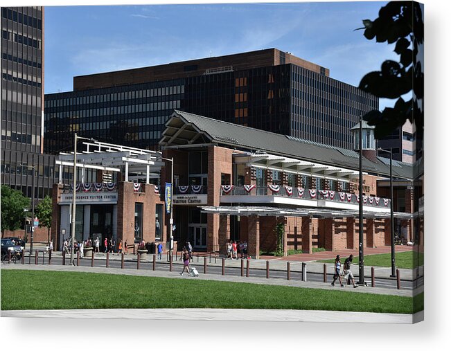 Independence Acrylic Print featuring the photograph Independence Visitors Center Philadelphia by Mark Stout