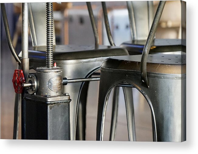 Richard Reeve Acrylic Print featuring the photograph Industrial Table by Richard Reeve
