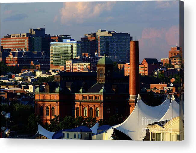 Baltimore Acrylic Print featuring the photograph Inner Harbor architecture Baltimore by James Brunker