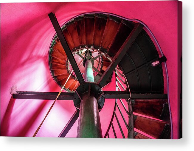 Architecture Acrylic Print featuring the photograph Inside The Lighthouse by Sandra Foyt