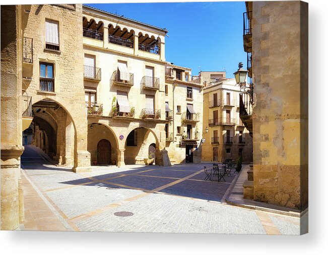 Canvas Acrylic Print featuring the photograph isit to the historic center of Calaceite, Aragon, Spain - Orton by Jordi Carrio Jamila