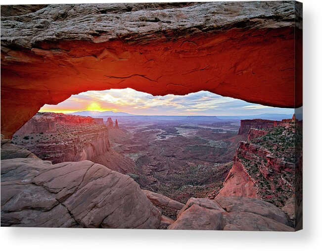 Canyonlands Acrylic Print featuring the photograph January 2018 Mesa Arch by Alain Zarinelli