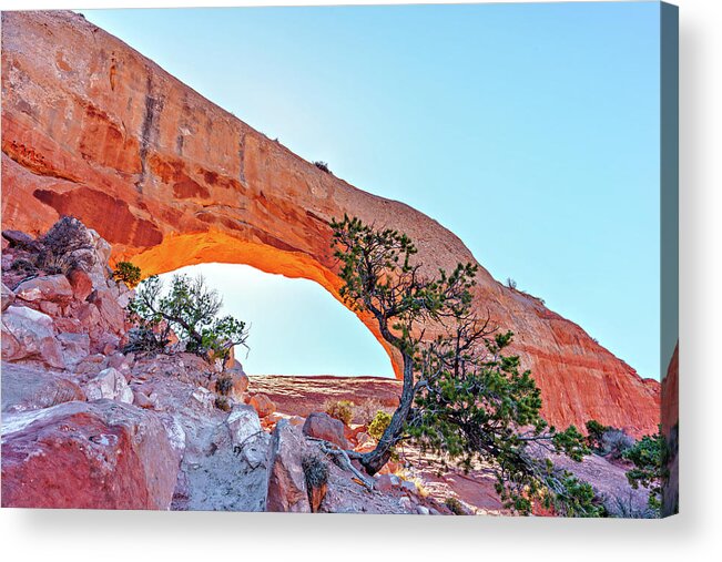 Fine Art Summit And Field Workshop Acrylic Print featuring the photograph January 2023 Wilson Arch by Alain Zarinelli