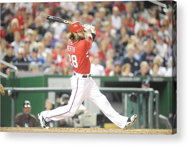Motion Acrylic Print featuring the photograph Jayson Werth by Mitchell Layton
