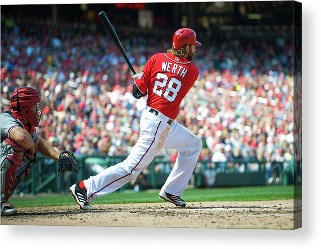 Motion Acrylic Print featuring the photograph Jayson Werth by Rob Tringali