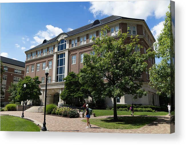 Private College Acrylic Print featuring the photograph Jesse Phiilips Humanities Center at the University of Dayton by Eldon McGraw