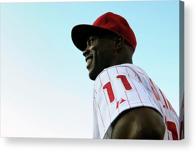 Citizens Bank Park Acrylic Print featuring the photograph Jimmy Rollins by Drew Hallowell