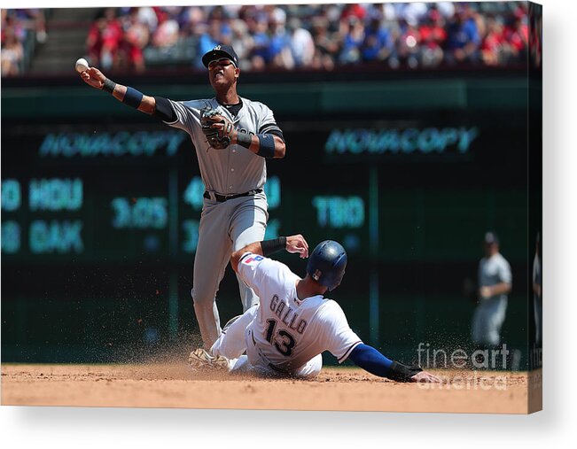 People Acrylic Print featuring the photograph Joey Gallo and Starlin Castro by Richard Rodriguez