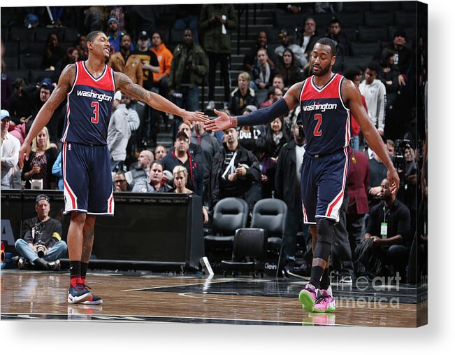 Bradley Beal Acrylic Print featuring the photograph John Wall and Bradley Beal by Nathaniel S. Butler