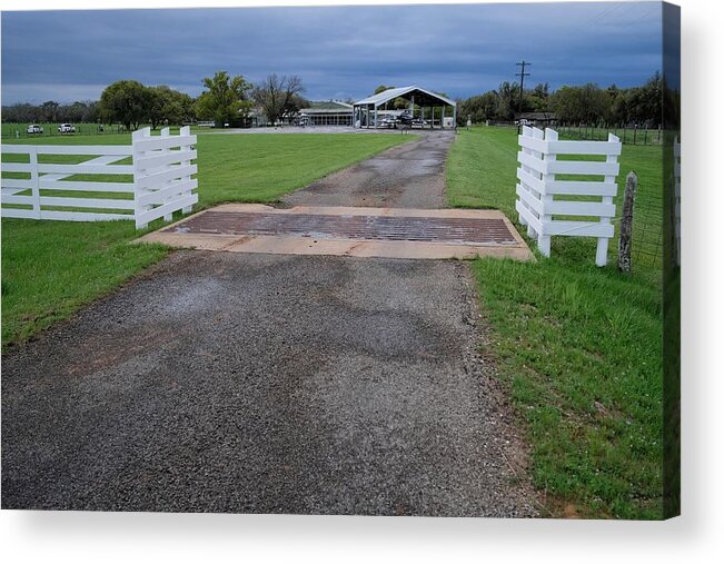 Gate Acrylic Print featuring the photograph Johnson Ranch House Gate by Buck Buchanan