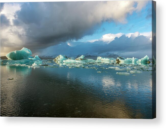 Winter Acrylic Print featuring the photograph Jokulsarlon, the Glacier lagoon 6 by Dubi Roman
