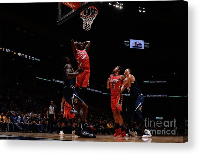 Julius Randle Acrylic Print featuring the photograph Julius Randle by Bart Young