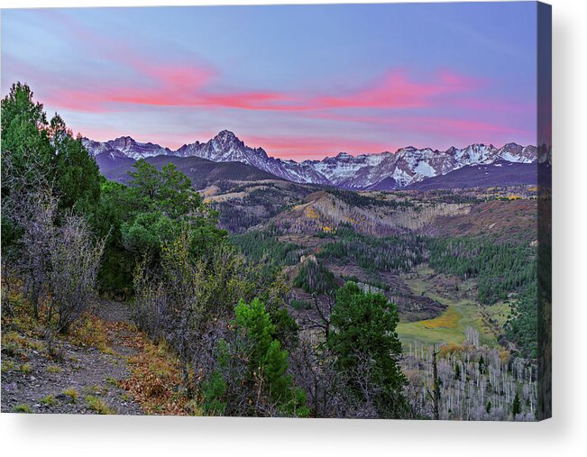 Mountains Acrylic Print featuring the photograph July 2018 Mount Sneffels Sunrise by Alain Zarinelli