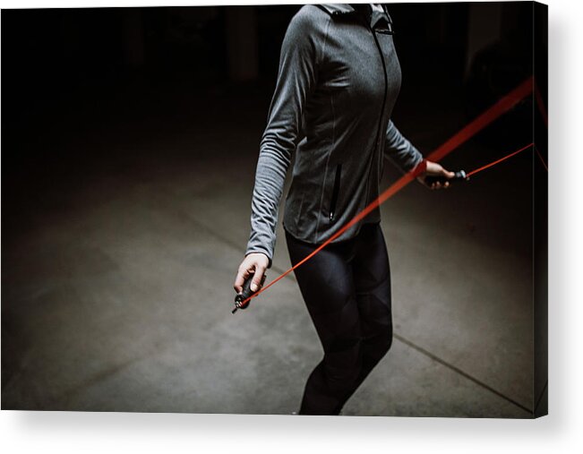 Focus Acrylic Print featuring the photograph Jump Rope Exercise by Pekic