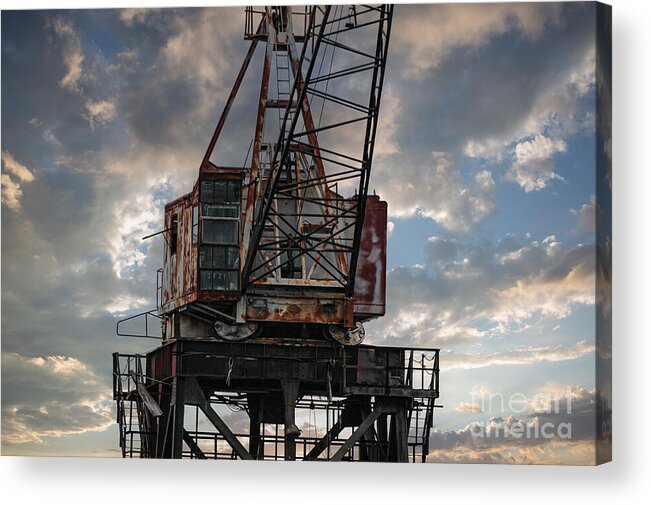 Crane Acrylic Print featuring the photograph Just Needs Some WD40 by Dale Powell