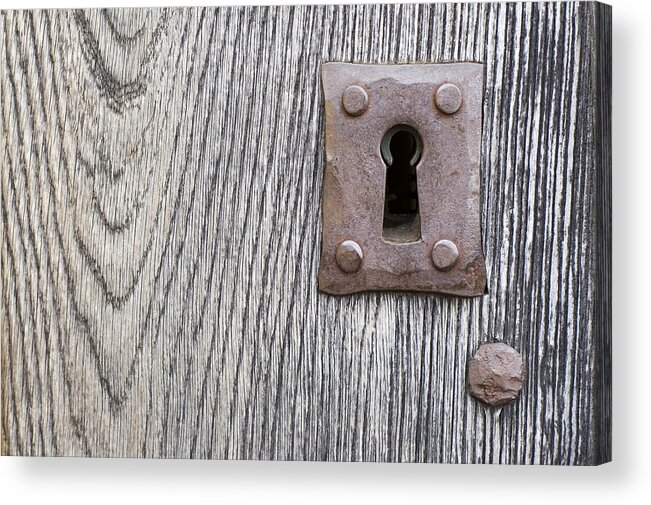 Aging Process Acrylic Print featuring the photograph Key hole by Bastar