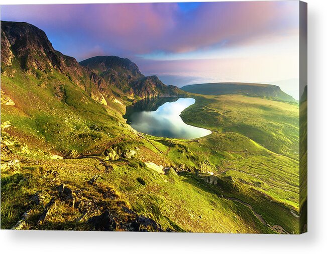 Bulgaria Acrylic Print featuring the photograph Kidney Lake by Evgeni Dinev