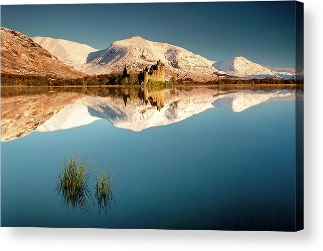 Loch Awe Acrylic Print featuring the photograph Kilchurn Castle Reflection by Grant Glendinning