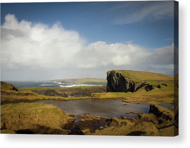 Kilkee Acrylic Print featuring the photograph Kilkee Clifftop Walk by Mark Callanan