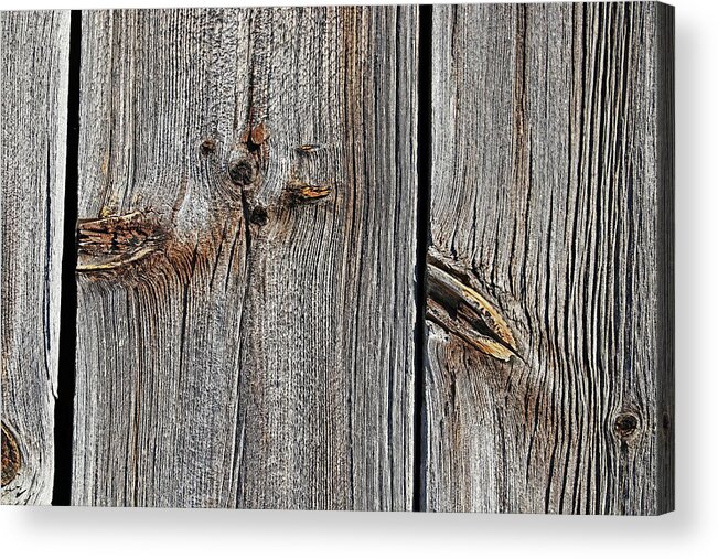 Barn Board Acrylic Print featuring the photograph Knots And Texture by Debbie Oppermann