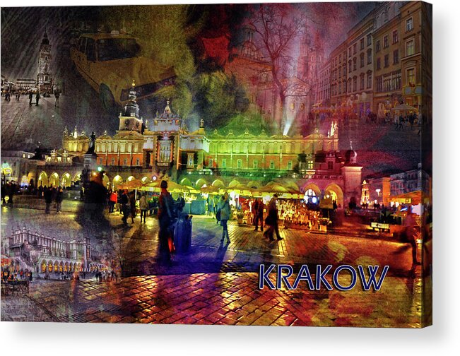 Krakow Acrylic Print featuring the photograph Krakow Collage by Randi Grace Nilsberg