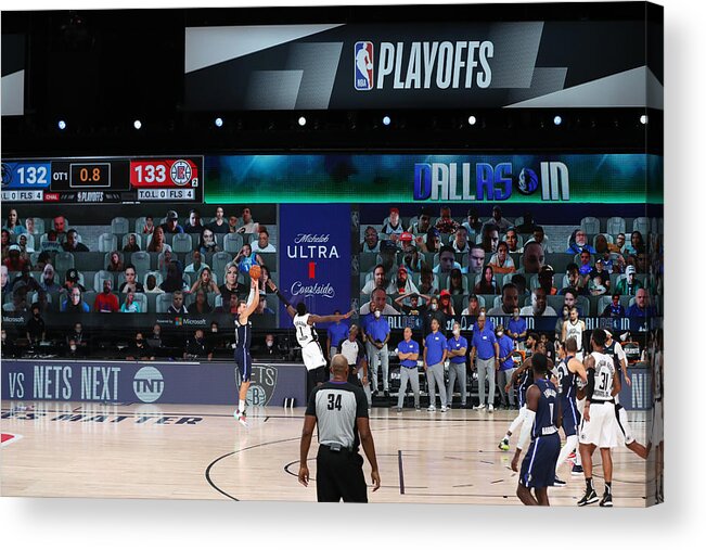 Luka Doncic Acrylic Print featuring the photograph LA Clippers v Dallas Mavericks - Game Four by Joe Murphy