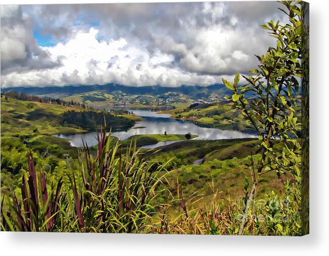 Lago Acrylic Print featuring the photograph Lago Calima, Valle De Cauca, Colombia by Al Bourassa