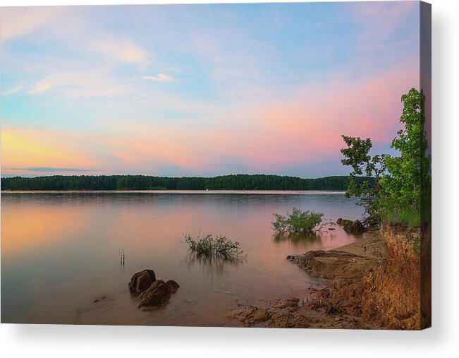 Sunset Acrylic Print featuring the photograph Lake Day-1 by John Kirkland