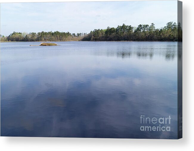 Landscape Acrylic Print featuring the photograph Lake Norton Spring Morning Cloud Reflections by MM Anderson