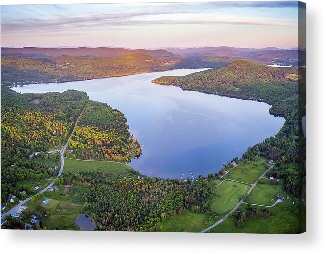 John Rowe Acrylic Print featuring the photograph Lake Seymour in Morgan Vermont by John Rowe