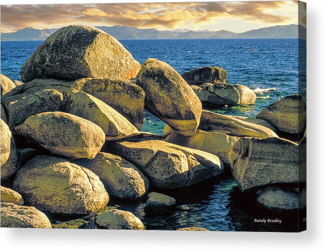 Usa Acrylic Print featuring the photograph Lake Tahoe Boulders by Randy Bradley