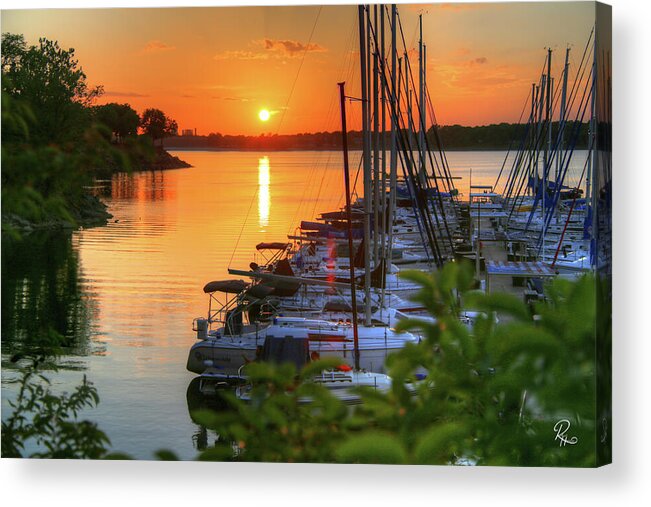 Fine Art Acrylic Print featuring the photograph Lakeside Sunset by Robert Harris