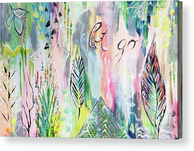 Let Go Acrylic Print featuring the painting Let go by Claudia Schoen
