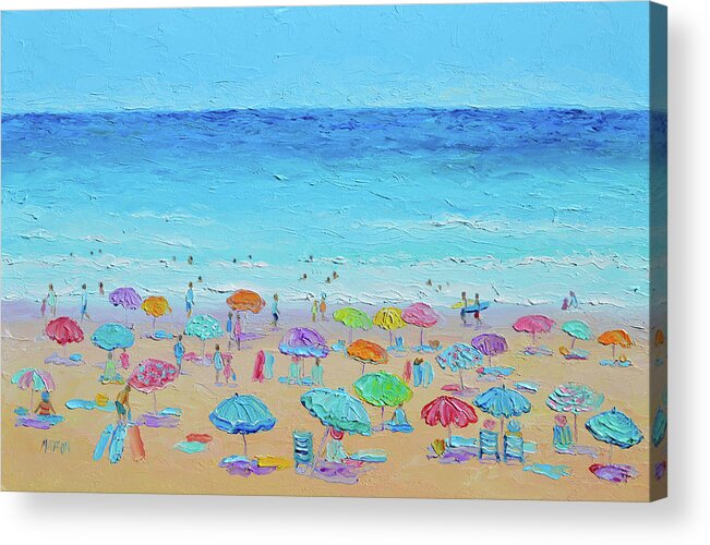 Beach Acrylic Print featuring the painting Life on the Beach by Jan Matson