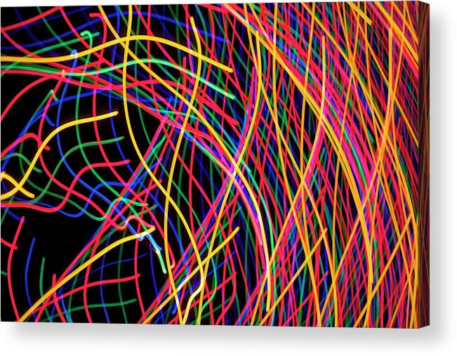 Light Acrylic Print featuring the photograph Light Painting - Wind by Sean Hannon
