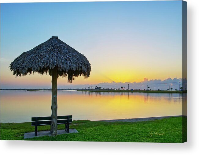 Sunrise Acrylic Print featuring the photograph Little Bay Peace and Calm by Ty Husak