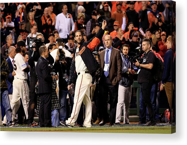 Crowd Acrylic Print featuring the photograph Madison Bumgarner by Rob Carr