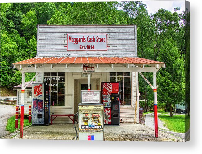 General Store Acrylic Print featuring the photograph Maggards Cash Store by Dale R Carlson
