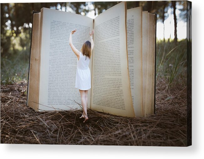 People Acrylic Print featuring the photograph Magic big book by Themacx