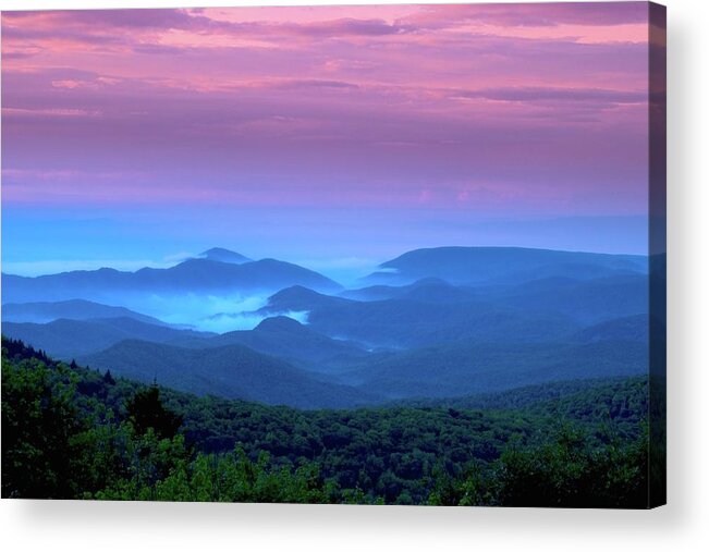Blue Ridge Mountains Acrylic Print featuring the photograph Magic Morning by Melissa Southern