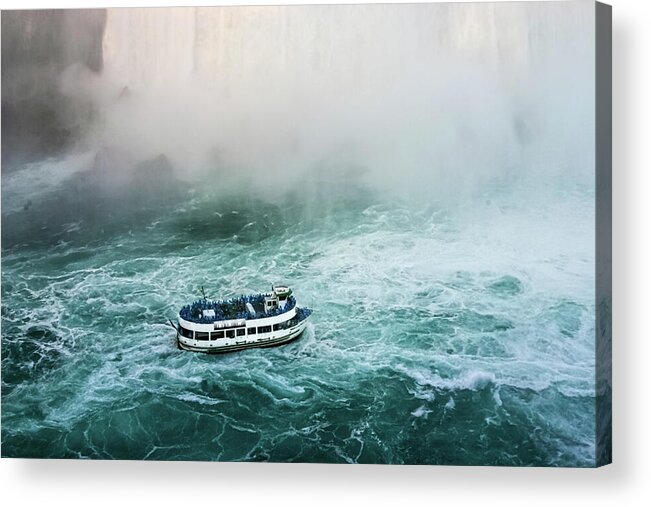 Niagara Falls Acrylic Print featuring the photograph Maid of the Mist - by Julie Weber