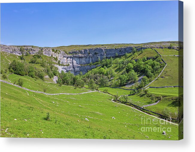 Cliff Acrylic Print featuring the photograph Malham Cove by Tom Holmes Photography