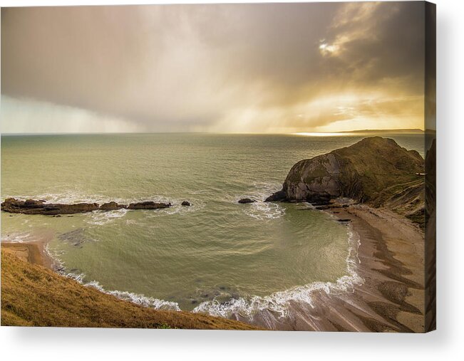 Man Of War Bay Acrylic Print featuring the photograph Man of War Bay, Lulworth by Stuart C Clarke