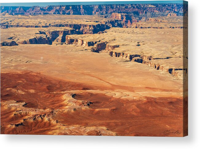 Painted Desert Vermillion Cliffs Arizona Landscape Red Sand Formations Marble Canyon Acrylic Print featuring the photograph Marble Canyon and the Painted Desert by Geno Lee