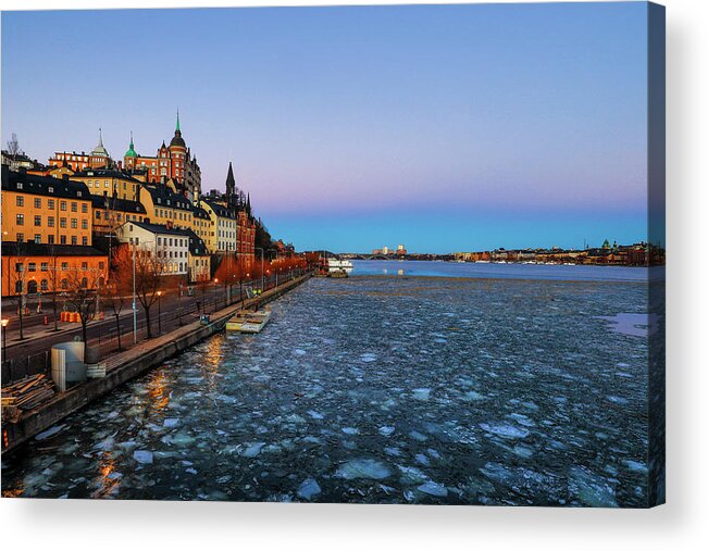 Architecture Acrylic Print featuring the photograph Marieberg Stockholm by Alexander Farnsworth