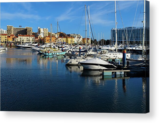 Vilamoura Acrylic Print featuring the photograph Marina of Vilamoura at afternoon by Angelo DeVal
