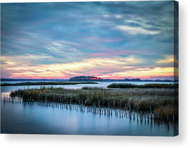 Marsh Acrylic Print featuring the photograph Marsh Sunset by C Renee Martin