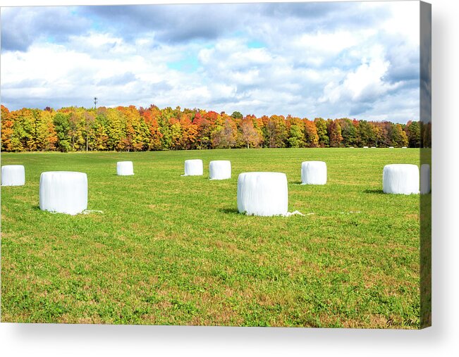 Haybales Acrylic Print featuring the photograph Marshmallows by GLENN Mohs